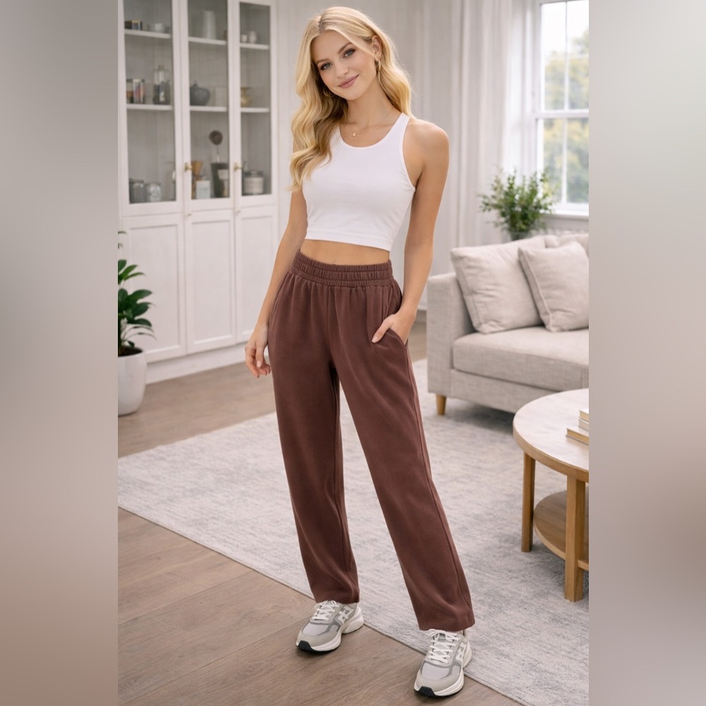 Madewell MWL Brown Ribbed Lounge Sweatpants Size Small
